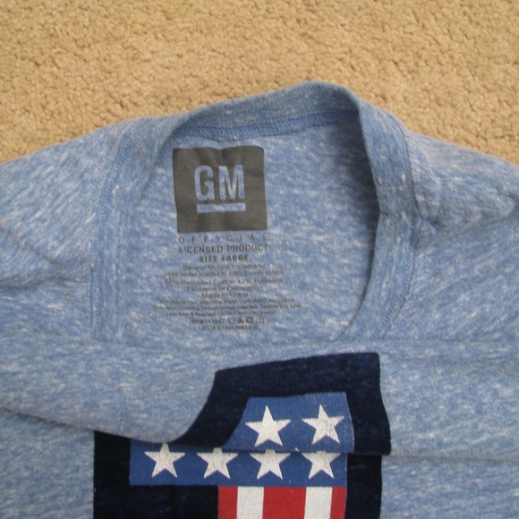 Chevrolet Genuine Parts Graphic T-Shirt Mens Size L Blue GM General Motors - Picture 3 of 4